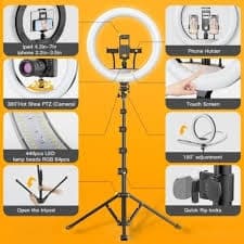 RING LIGHT 36cm  14 JNCHA + 2.1m STALAK TRIPOD 066494941 4