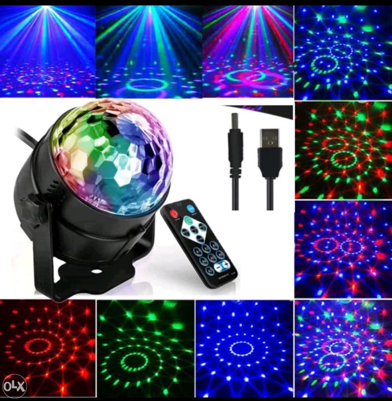 RGB LED DISKO KUGLA  LASER 066494941 light show 3