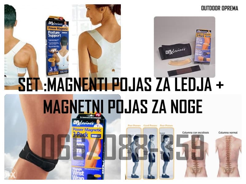 SET Dr. Levine steznici za koljena,ručni zglob ledja