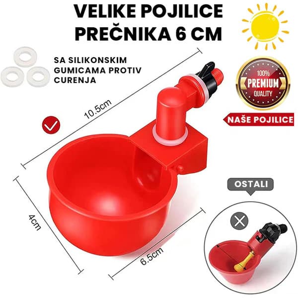 Set za automatsko napajanje kokoški i druge peradi Chick Drop 3