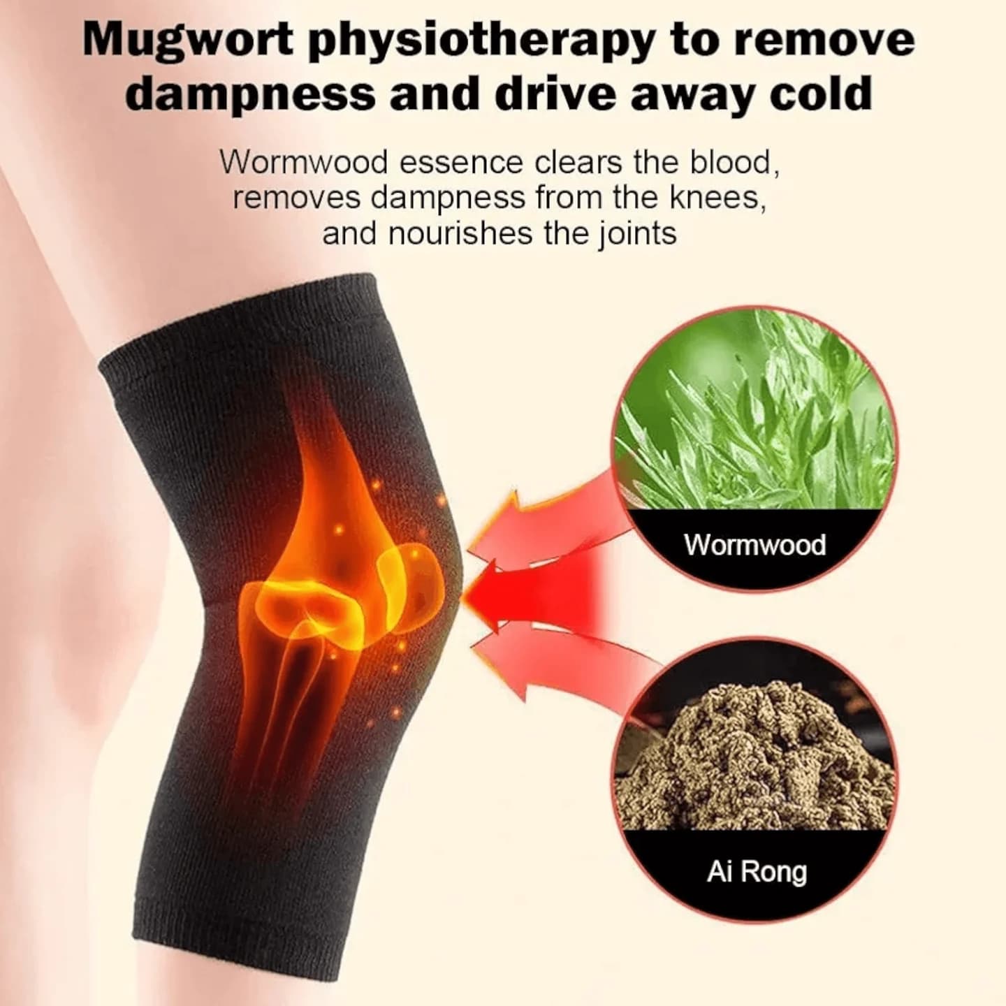 Samozagrijavajući steznici za koljena sa pelinom 5