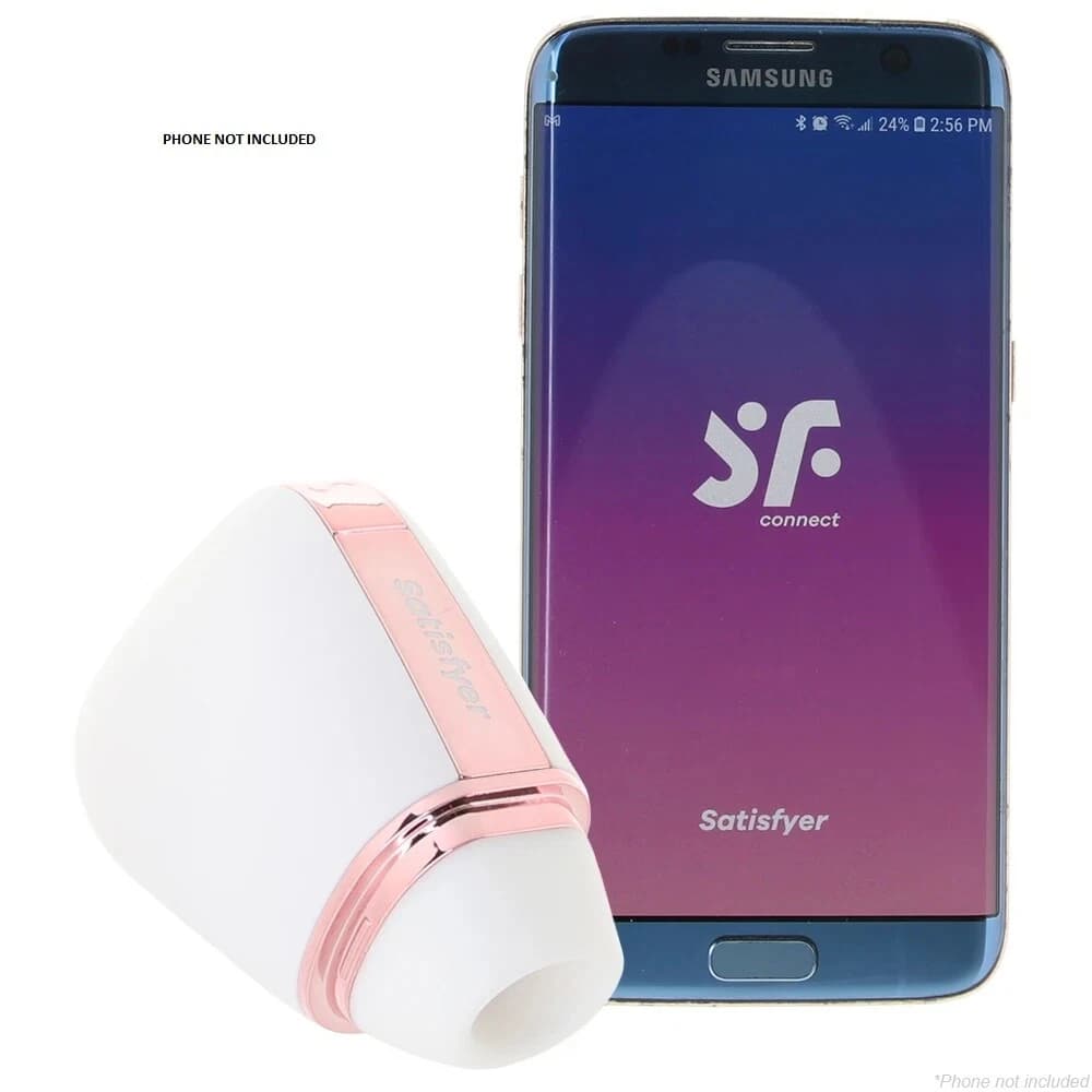 Love Triangle Air Pulse Stimulator + Vibration – White (Satisfyer)